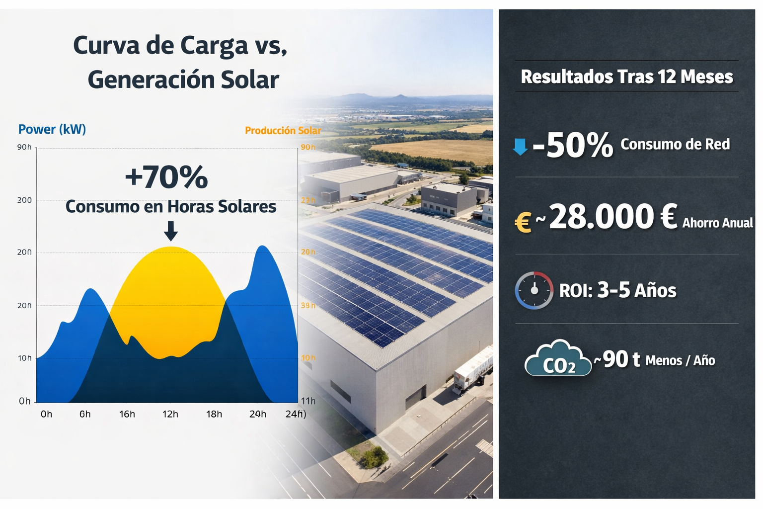 Caso real: cómo una empresa industrial redujo hasta un 50% su factura eléctrica