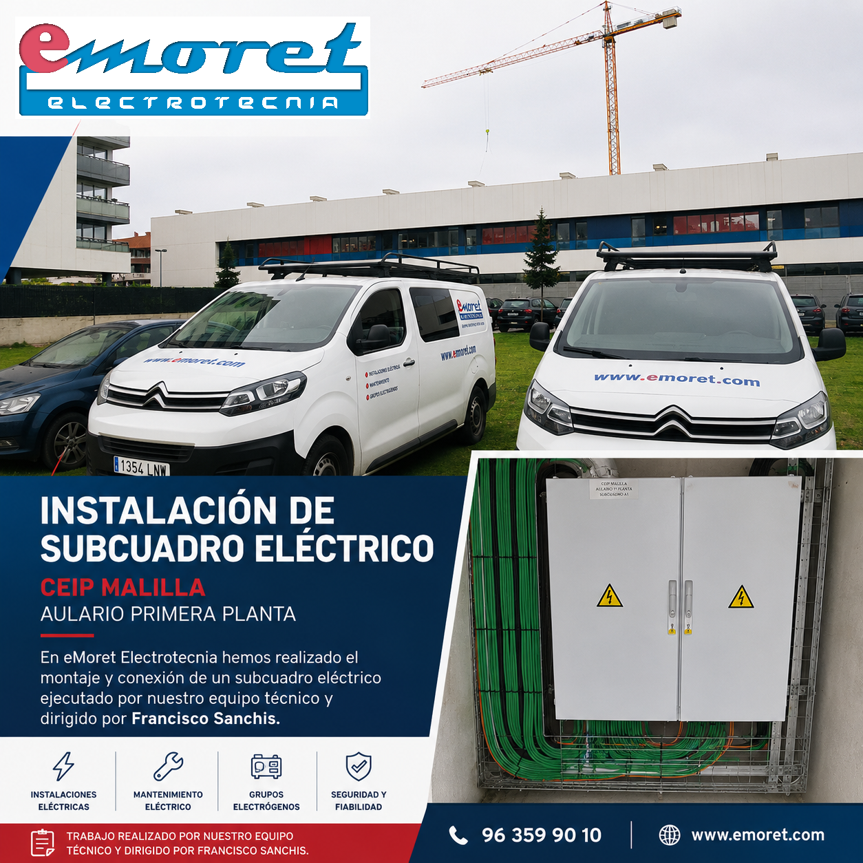 Instalación de subcuadro eléctrico – CEIP Malilla